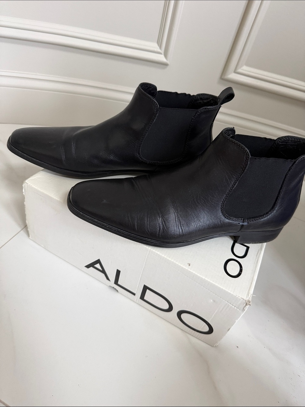 Aldo Sheth 97 Black Leather Chukka Boots
